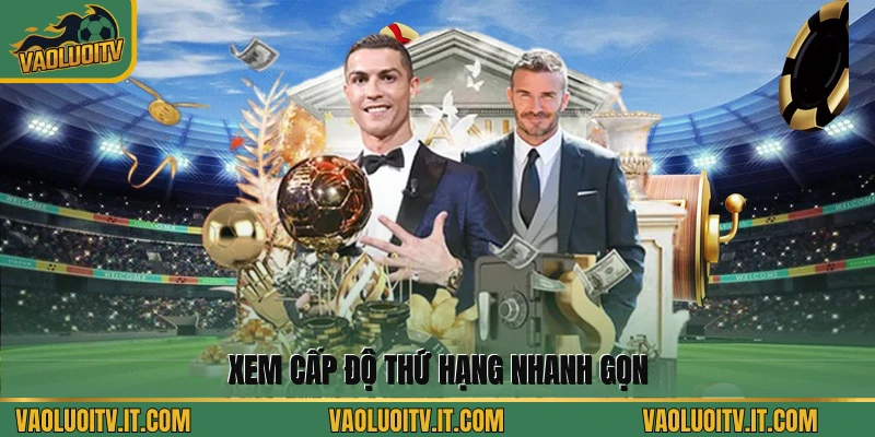 Xem cấp độ thứ hạng nhanh gọn